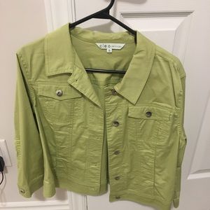 Green Jean Jacket. Perfect with capris.